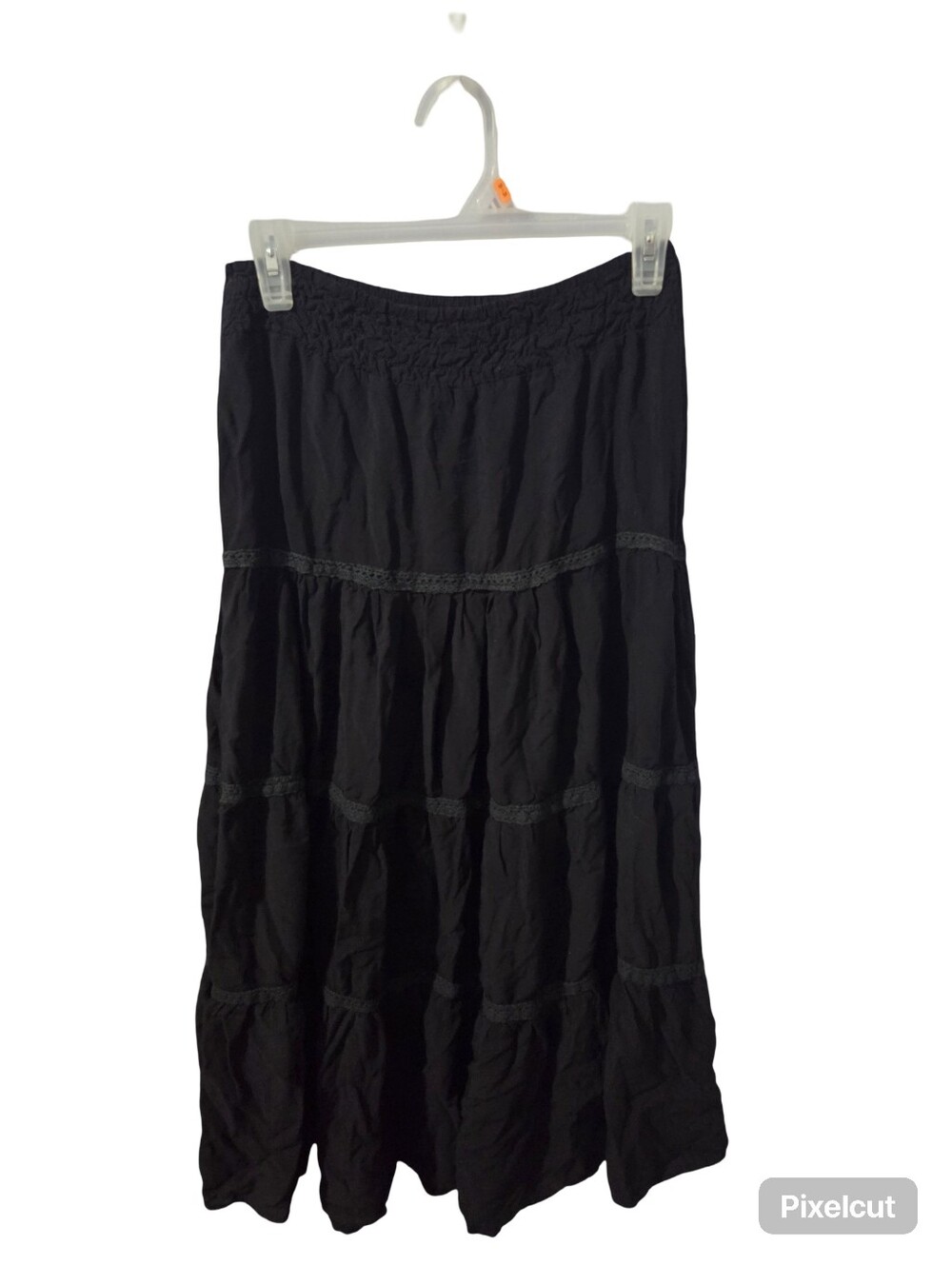 Black Tiered Maxi Skirt